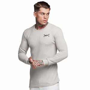 Nouveau Fi Automne Hommes O-Cou Pulls Slim Fit Pulls Homme Mince Pull Hommes Casual Lg Manches Tricoté Pull homme T7Eg #