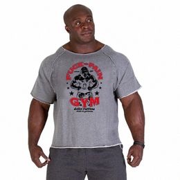 Nueva marca Fi cott camisetas tops hombres gimnasios Fitn camisa para hombre levantamiento de pesas Culturismo entrenamiento gimnasio chaleco fitn hombres tee M4X0 #