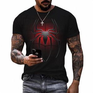 Nouveau Fi Spider Graphic T-Shirts Men Casual Persality Cool 3D TEES IMPRIMÉS SUMME EXTÉRIEUR SPORTS SPORTS COUPE CHEPS U11I #