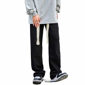 Nouveau Fi Pantalons de survêtement Hommes Straight Cott Joggers Steetwear Hiphop Harem Pantalon taille élastique Pantalon de survêtement Vêtements i5AX #