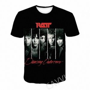 Nouveau Fi Femmes / Hommes Impression 3D Ratt Rock Band Casual T-shirts Hip Hop T-shirts Harajuku Styles Tops Vêtements 74Rd #