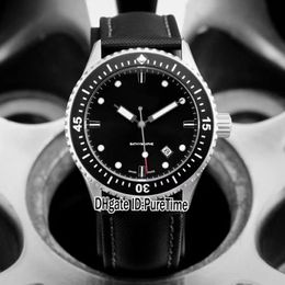 Nieuwe vijftig vadems 50 vadems Bathyscaphe 5000-1110-B52A Steel Case Black Dial Automatic Mens Watch Nylon Leather Watches Puretime 2328