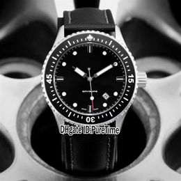 Nieuwe vijftig vadems 50 vadems Bathyscaphe 5000-1110-B52A Steel Case Black Dial Automatic Mens Watch Nylon lederen horloges Puretime 312c