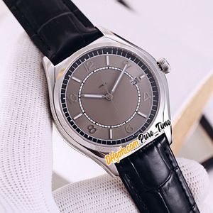 Nouveau Fifysix Classic Boîtier en acier Cadran gris 4600E/000A-B442 Montre automatique pour homme 4600E Bracelet en cuir noir Saphir Montres de luxe Pure_Time