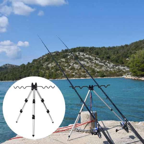 Nuevos accesorios de pesca Soporte para cañas de pescar telescópicas de aleación de aluminio de 5/7 ranuras Soporte de pesca plegable Soporte para caña de pescar en el mar para pesca coreana