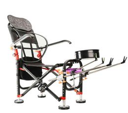Nueva silla de pesca para playa, resistente, con soporte de carga, juego plegable para exteriores, reclinable, multifunción, H2204189519498