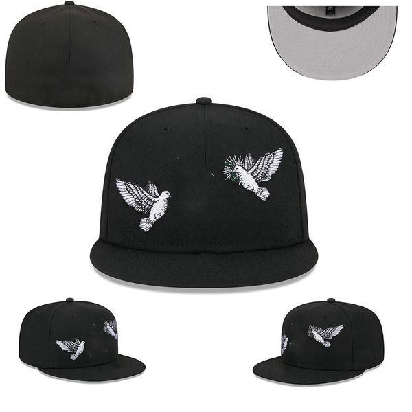 Nouvelles casquettes ajustées chapeau de Baseball casquette noire NY LA Sox toutes les tailles mélange Match commander toutes les casquettes chapeau de haute qualité