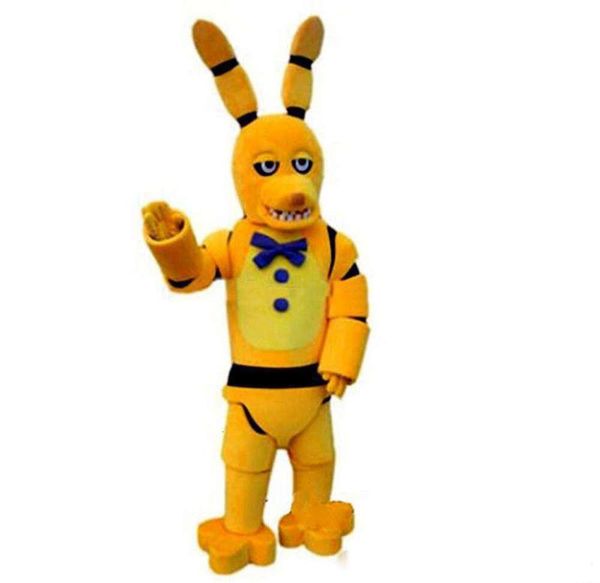 nouveau Five Nights at Toy Creepy Yellow Bunny Mascot Cartoon Christmas Designer de vêtements de luxe