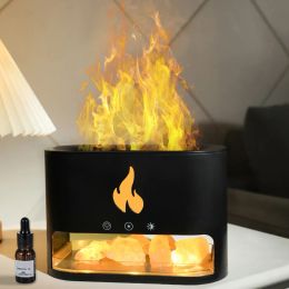 Nouveau arôme de flamme diffuseur Air humidificateur Ultrasonic Cool Maker Fogger LED Huile essentielle de méduse de méduse diffusor la lampe de flamme