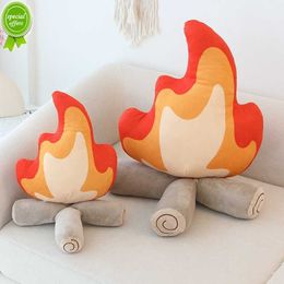 Nouveau flamme oreiller feu de camp oreiller en peluche dessin animé mignon flamme en peluche poupée coussin enfants