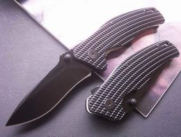 Nuevo cuchillo plegable Flipper 440C punto de caída hoja recubierta negra mango de aluminio de aviación para acampar al aire libre cuchillos de bolsillo EDC