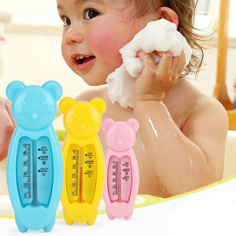 Termómetro flotante de agua para bebé con oso encantador, flotador para niños, juguete de baño, termómetros con Sensor de agua para bañera