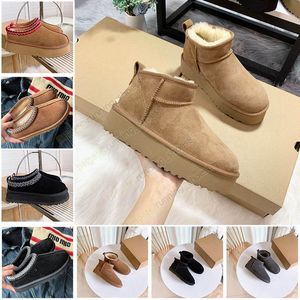 nieuwe pluizige snowboots mini vrouwen winter australië platform ug laars bont slipper wollen schoenen enkel schapenvacht echt leer casual buiten klassiek uggskid