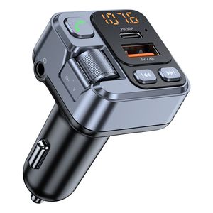 New FM Transmitter Handsfree Car Kits Bluetooth 5.1 MP3 Player Stereo Car FM Modulator PD30W Quick Charge Car Aux Bluetooth Adapter T16