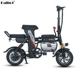 Nieuwe Opvouwbare Elektrische Scooter Elektrische Fietsen 12 Inch Ouder-kind 350W 48V Mini Elektrische Fiets Met Vier veersysteem