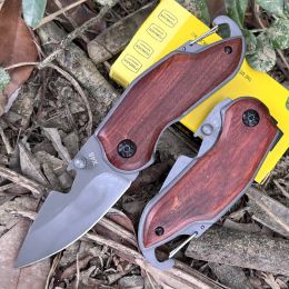 Nouveau couteau pliant 7cr17mov Blade Couteau de chasse Camping Survival Steel + Handle de bois couteaux Edc Tool Pocket Keech