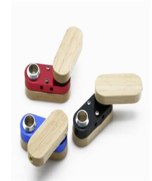 Nouveau tuyau en bois pliant similaire à la cigarette de tabac Pipe de singe à main Vaporisateur portable pliable en métal pliable tuyau de fumer 3272470