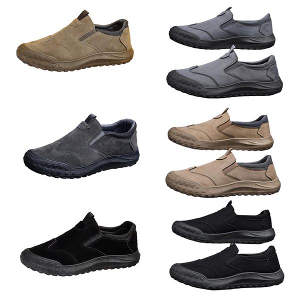 Nuevo estilo para hombres, primavera, uno de los zapatos de protección laborista transpirable, la primavera, tendencia de los hombres, suelas suaves, deportes y zapatos de ocio negros 3 29