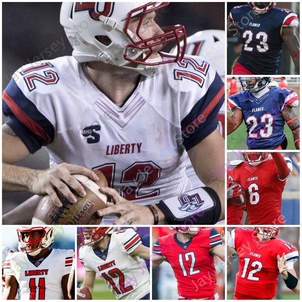 NOUVEAUX maillots de football 2020 Maillot de football personnalisé Liberty Flames NCAA College 5 DJ Stubbs 2 Kevin Shaa 23 Rashad Jennings 86 Eric Green 25 Peytton Pickett