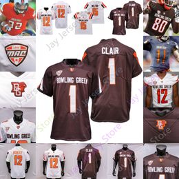 NOUVEAU Maillots de football Bowling Green BGSU Maillot de football NCAA College Matt McDonald Nick Mosley Austin Osborne Cavon Croom Jamal Johnson Grant Loy Denley Morris Broo