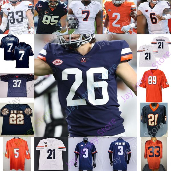 NOUVEAUX maillots de football personnalisés 2020 Maillot de football de Virginie NCAA College Terrell Jana Tanner Cowley Joey Blount Hanback Miller Ferguson Thomas Jones Farrior Moore