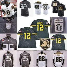 Nouveaux maillots de football personnalisés Army Black Knights Football Jersey NCAA College Sandon McCoy Jabari Laws Cole Christiansen Darnell Woolfolk Nachtigal Brinson Walker