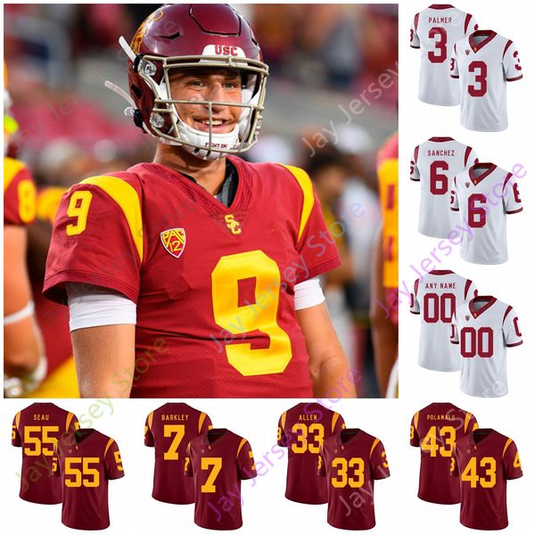 NUEVAS camisetas de fútbol USC Trojans Camiseta de fútbol del sur de California NCAA College Clay Matthews Kedon Slovis Matt Fink Vavae Malepeai Darnold Ellison Sanchez