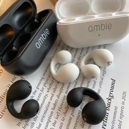 Nouveau pour les écouteurs ambie oreilles sonores conduction oreille de boucle d'oreille sans fil Bluetooth Auricularres casque tws sport Earbuds