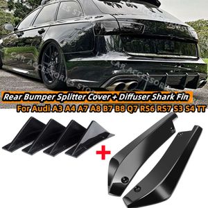 Nieuw Voor Audi A3 A4 A7 A8 B7 B8 Q7 RS6 RS7 S3 S4 TT Sedan Achterbumper Splitter Cover + Diffuser Haaienvin Sticker Auto Accessoires