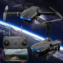 Nuevo para principiantes E99 Drone de control remoto profesional, cámara dual Control remoto plegable dual Quadcopter Altitud Hold Control remoto Juguetes Juguetes Regalos navideños