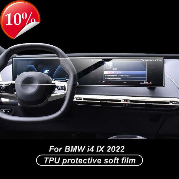 Nuevo para BMW i4 IX 2022 película protectora de navegación GPS pantalla LCD TPU Protector de pantalla de película suave accesorios de película antiarañazos