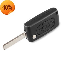 Nieuw voor Citroen Key 3 -knoppen Flip Smart Car Key voor Citroen C2 C3 C4 C5 C6 C8 C8 Auto Remote sleutels CE0536 HU83 Key Case Cover Shell