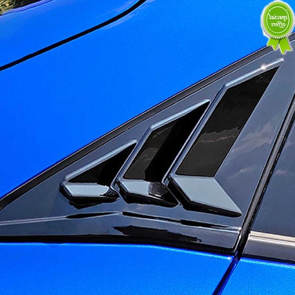 Nuevo para Honda Civic Type R Hatchback 2019 2020 2021 Panel de cuarto trasero de coche ventana persianas laterales cubierta de calcomanía de ventilación accesorios de estilo