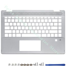 Nouveau pour HP x360 14-DH TPN-W139 ​​Série Laptop LCD COUVERTURE DU CAS DE PALMREST PALMREST CHINGES SILTS 14-DH L52873-001 14 pouces