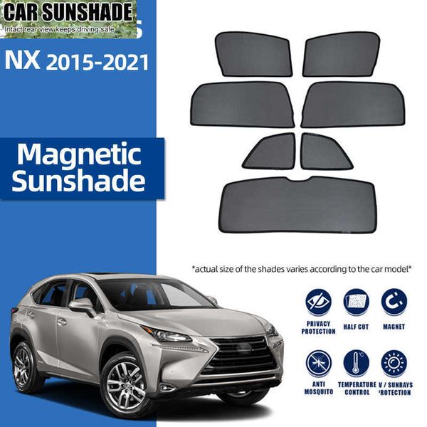 Nuevo Para Lexus NX 2014-2020 300H 200T 300 NX300H NX300 Coche magnético parasol parabrisas delantero cortina de malla trasera parasol de ventana lateral