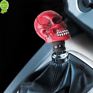 Novo para manual botão de mudança de engrenagem shifter alavanca botão alienígena crânio cabeça botão de engrenagem acessórios do carro universal