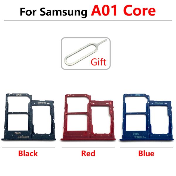 Nouveau pour Samsung A01 Core A11 A12 Dual SIM Card Slot Slot Tray Holder Repair Pile