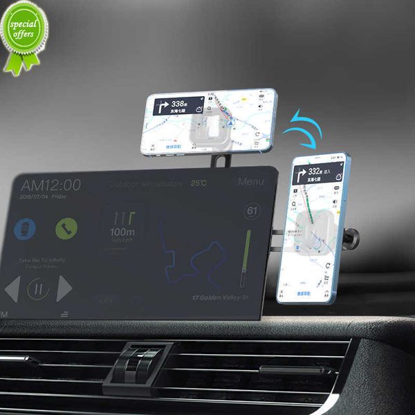 Nouveau pour Tesla modèle 3 X S Y accessoires intérieurs voiture écran flottant support de téléphone Mobile magnétique pliable support de téléphone Mobile en métal