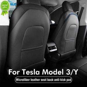 Nouveau pour Tesla modèle 3 Y coussin de protection arrière de siège de voiture intérieur Auto Anti coups de pied accessoires décoration