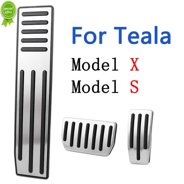 Nuevo para Tesla modelo X modelo S accesorios aleación de aluminio Pedal acelerador Gas combustible freno Pedal descanso Pedal cubierta estilo de coche