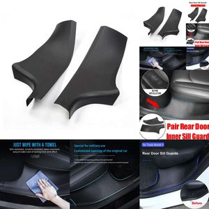 Protection de seuil arrière ABS pour Tesla Model Y MY 2021 – 2023, couvercle de plaque de protection, seuil intérieur de porte, pare-chocs Anti-coup de pied, nouveau