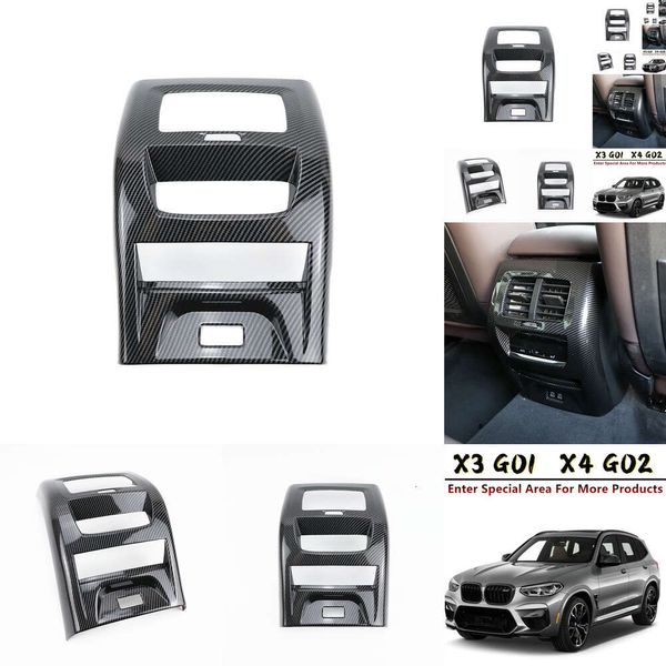 Nuevo para x3 x4 g01 g02 1pcs fibra de carbono ABS Aire acondicionado Tuyere Cover M Sport CAR Accessories