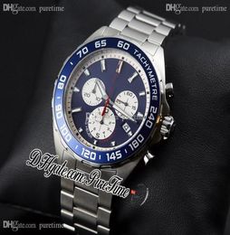 Nouvelle Formule 1 F1 F One Aston Martin Red Racing Japan Quartz Chronograph Mens Watch Blue Silver Dial Bracelet Puretime A012161476