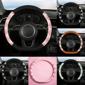 Nieuwe vier seizoenen Universal 38cm Fashion Rhombus Ice Wire Non-Slip Car Steering Wheel Cover Dames Interior Accessoires