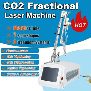 Nouvelle machine d'élimination fractionnée au laser CO2, cicatrices, vergetures, lifting du visage, raffermissement vaginal, resurfaçage de la peau, tube RF en métal, équipement de beauté pour salon, usage domestique