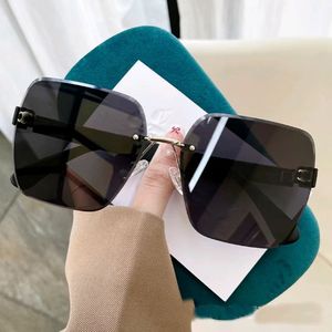 Nouvelles lunettes de soleil dégradées sans cadre, lunettes de soleil résistantes aux UV