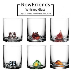 Nouveaux amis verre à whisky coloré 3D tête d'animal verre à vin Style nordique ours tasse à eau oiseau tasse à café tasse à bière livraison directe L230620