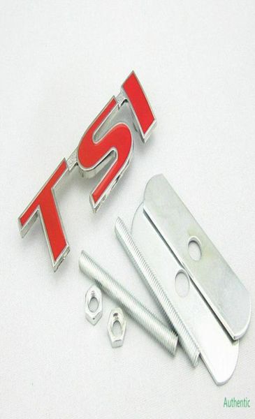 Nouveau insigne de calandre avant emblème 3D TSI gril badge métal voiture Tuning Auto9195201