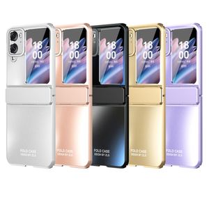 New Frosted Plating Phone Case for HuaWei P50 Pocket High Quality Matte Electroplating Light and Thin OPPO Find N2 VIVO X Flip Protective Shell Cover