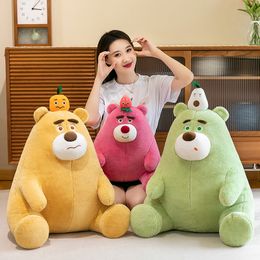 Nouveau fruit ours en peluche poupée mignon fraise ours grand jeter oreiller saisir Machine poupée cadeau d'anniversaire en gros